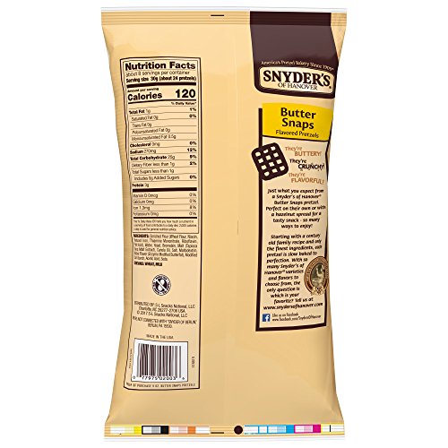 Snyder's of Hanover Pretzels, Butter Snaps, 9 Ounce (Pack of 12)