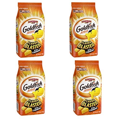 Pepperidge Farm Goldfish Flavor Blasted Xtra Cheddar Crackers, 6.6 oz. (Pack of 4)