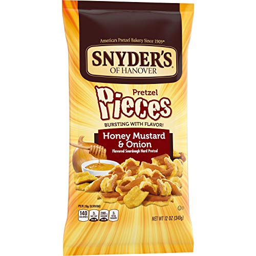 Snyder's PRETZEL PIECES Honey Mustard & Onion 12oz. (Pack of 4)
