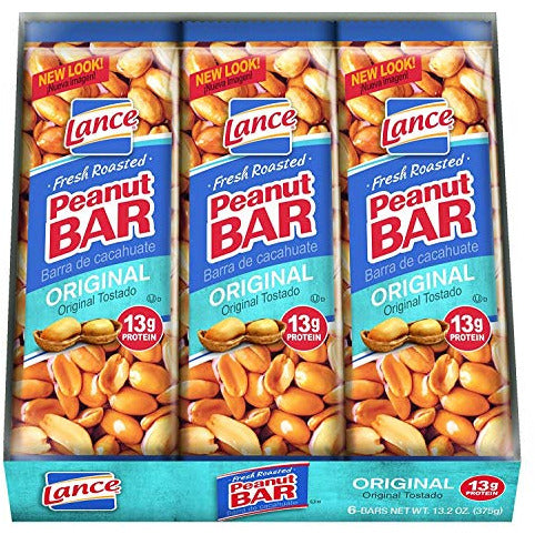 Lance Peanut Bar - 4 Packs of 6 Individually Wrapped Bars by Lance