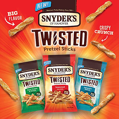 Snyder's Sour Cream & Onion Twisted Pretzels 12oz (Bag of 2)