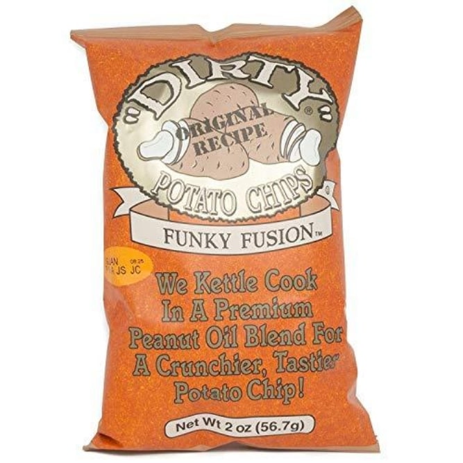 Dirty Chips Funky Fusion Potato Chips, 2 oz (Pack of 8)