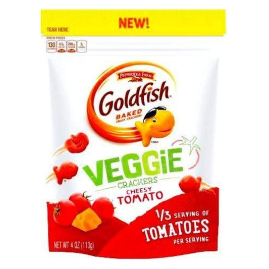 NEW Goldfish Veggie-Yum Crackers 4 oz. Bag Filled With 1/3 Serving Of Veggies