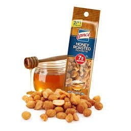 Lance Honey Roasted Peanuts 1.269oz Snack bags