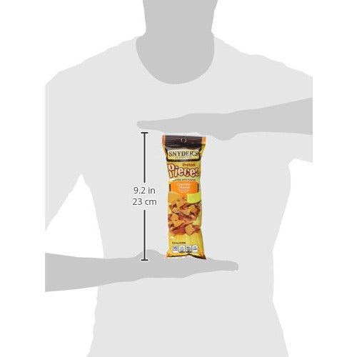 Snyder's of Hanover Pretzel Pieces, Cheddar Cheese, 2.25 oz Tubes (Pack of 9)