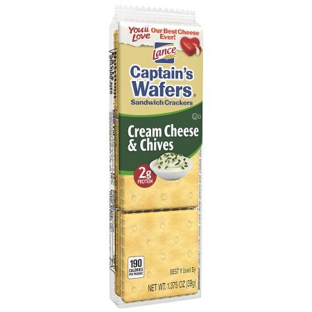 PACK OF 12 - Lance Sandwich Crackers, Captain's Wafers Cream Cheese and Chives, 8ct