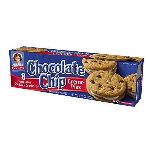 Little Debbie Chocolate Chip Creme Pie 6 Cartons of 8 Snacks Each (48 total)
