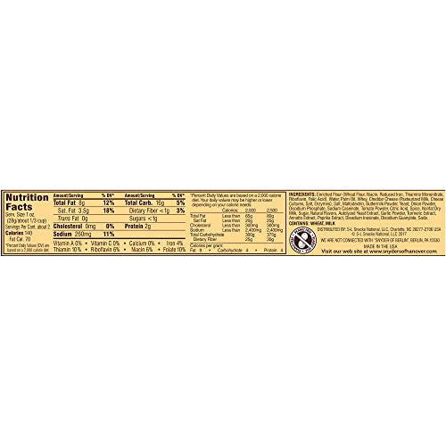 Snyder's of Hanover Pretzel Pieces, Cheddar Cheese, 2.25 oz Tubes (Pack of 9)