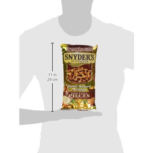 Snyder's of Hanover, Honey Mustard & Onion Pretzel Pieces, 12oz Bag (Pack of 3)