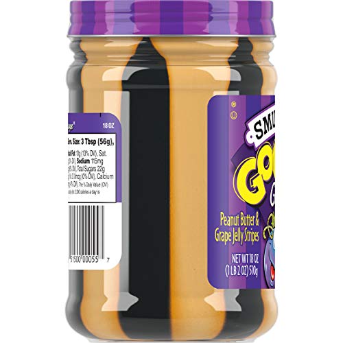 Smucker's Goober Strawberry PB and J Stripes, 18-Ounce (Pack of 6)
