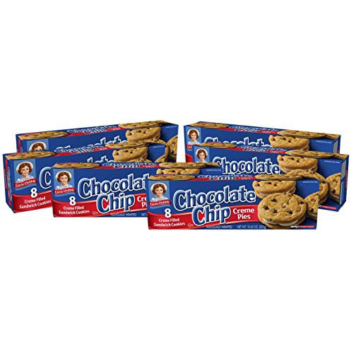 Little Debbie Chocolate Chip Creme Pie 6 Cartons of 8 Snacks Each (48 total)