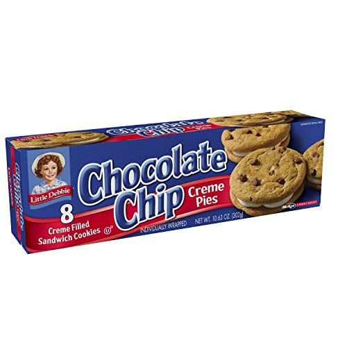 Little Debbie Chocolate Chip Creme Pie 6 Cartons of 8 Snacks Each (48 total)