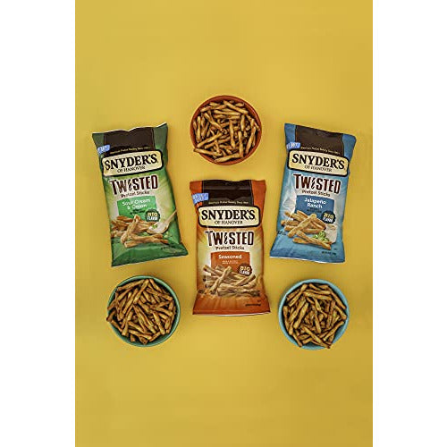 Snyder's Sour Cream & Onion Twisted Pretzels 12oz (Bag of 2)