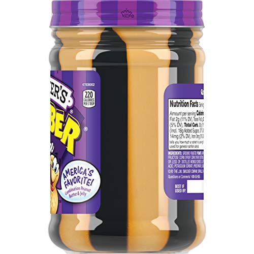 Smucker's Goober Strawberry PB and J Stripes, 18-Ounce (Pack of 6)
