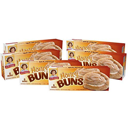 Little Debbie Honey Buns, 36 Individually Wrapped Breakfast Pastries (6 Boxes)