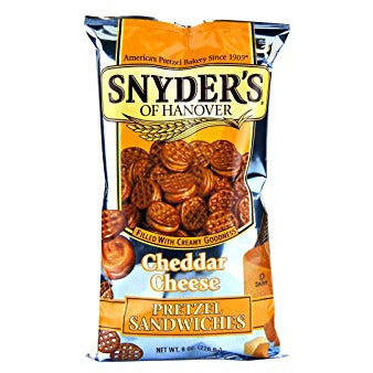 Snyder's of Hanover Pretzel Pieces Variety Pack - Two Delicious Flavors - Honey Mustard & Onion Pretzel Pieces (12 oz) and Cheddar Cheese Pretzel Pieces (8 oz) - Healthy Snacks (Pack of 2 bags)