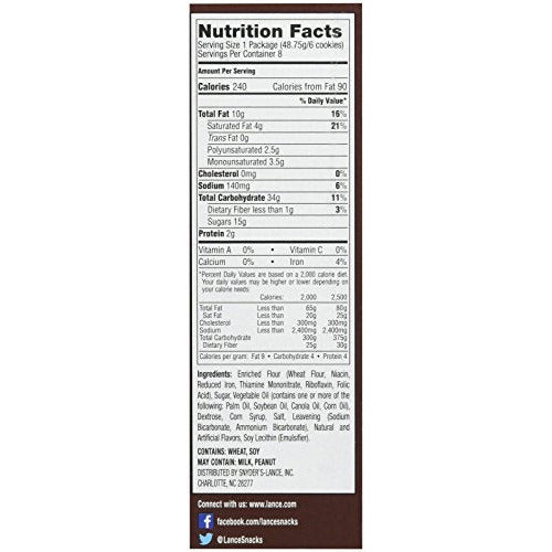 Lance Nekot Cookie Sandwiches Lemon Creme Filling - 8 CT