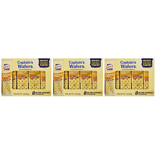 Lance, Captain's Wafers, Peanut Butter & Honey Wafers, 8 Count, 11oz Tray
