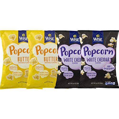 Wise Foods Butter & White Cheddar Air Popped Popcorn Variety 4-Pack