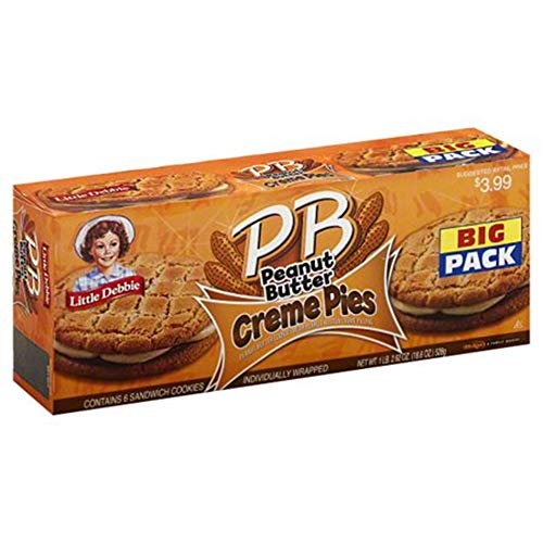 Little Debbie Peanut Butter Creme Pies 18.39 Oz (6 Boxes) by Little Debbie