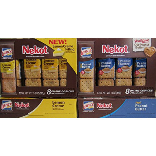 Lance Nekot Cookie Sandwiches Lemon Creme & Peanut Butter Mix Pack