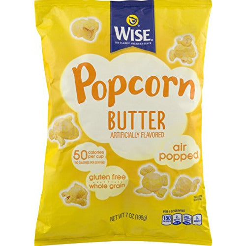 Wise Foods Air Popped Butter Popcorn 6 oz. Bag (3 Bags)