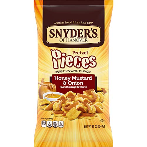 Snyder's PRETZEL PIECES Honey Mustard & Onion 12oz. (Pack of 6)