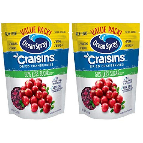 Ocean Spray Craisins Dried Cranberries, Reduced Sugar, 20 Ounce Value Pack (2 Count of 20 Ounce)
