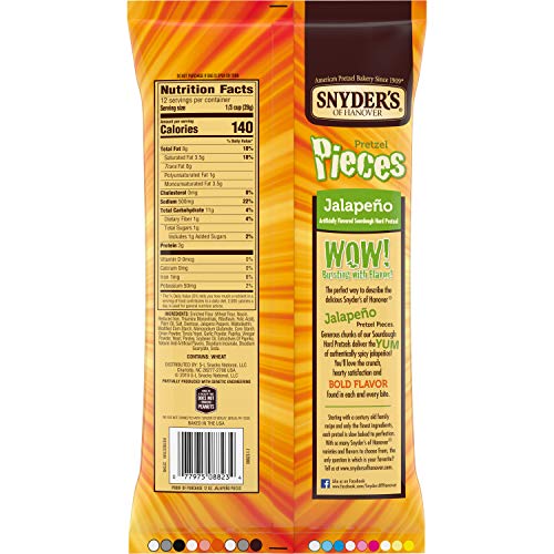 Snyder's JALAPENO PRETZEL PIECES 12oz. (Pack of 5)