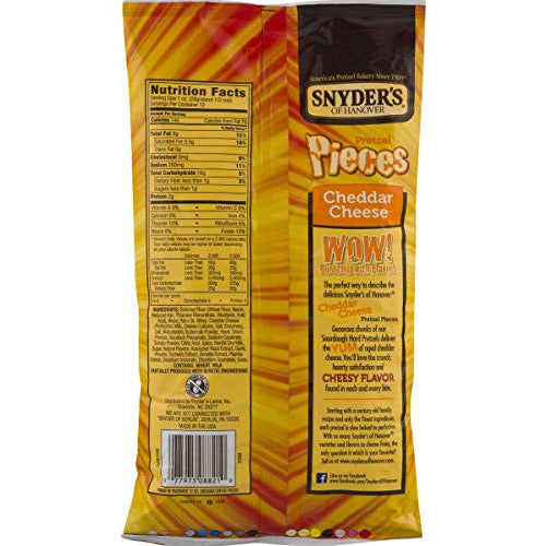Snyder's of Hanover Flavored Pretzel Pieces- 12 oz. Bags (Cheddar Cheese, 4 Bags)