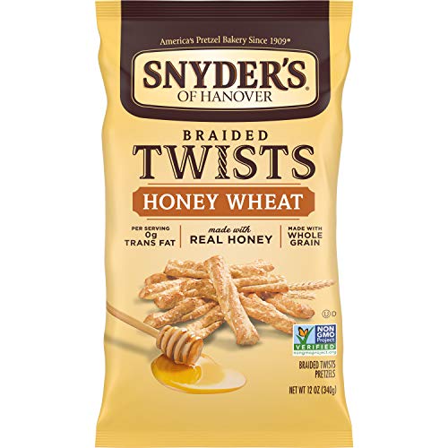 Snyder's Braided Twists Honey Wheat 12oz. (Pack of 5)