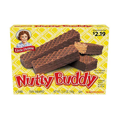 Little Debbie Nutty Buddy 96 Twin-Wrapped Wafer Bars, Chocolate, 192 Oz