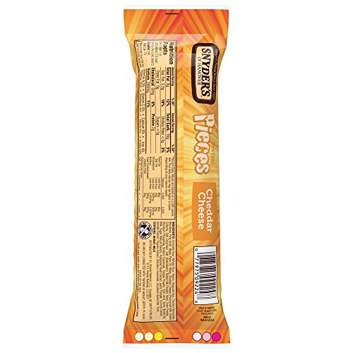 Snyder's of Hanover Pretzel Pieces, Cheddar Cheese, 2.25 oz Tubes (Pack of 9)