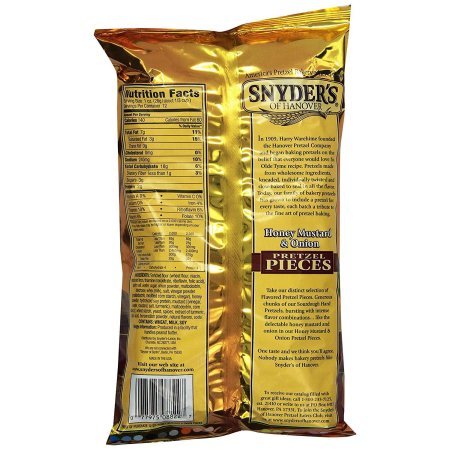 PACK OF 10 - Snyder's of Hanover Pretzel Pieces, Honey Mustard & Onion, 12 Oz
