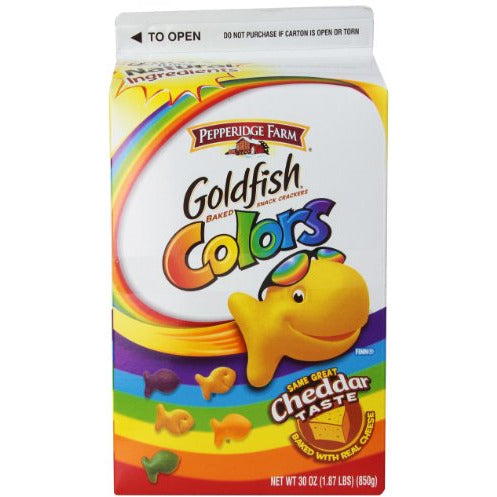 Pepperidge Farm Goldfish, Colors, 30 Ounce (Pack of 2)
