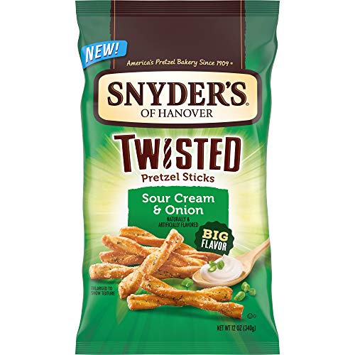 Snyder's Sour Cream & Onion Twisted Pretzels 12oz (Bag of 2)