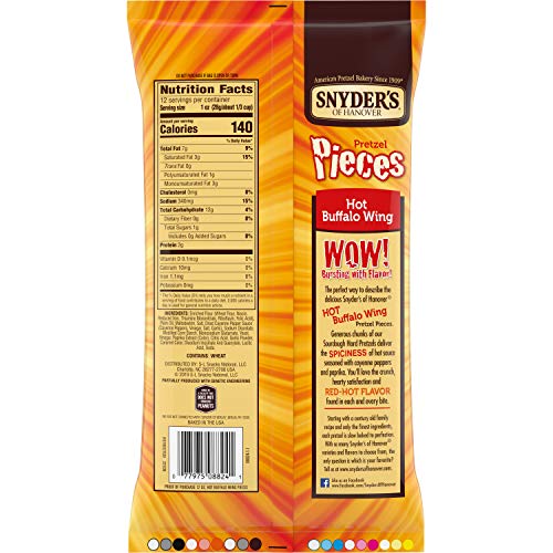 Snyder's of Hanover Hot Buffalo Wing Pretzel Pieces 12oz, pack of 1