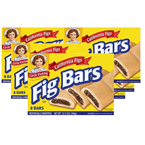 Little Debbie Snacks Fig Bars, 8-Count Box (Pack of 6)