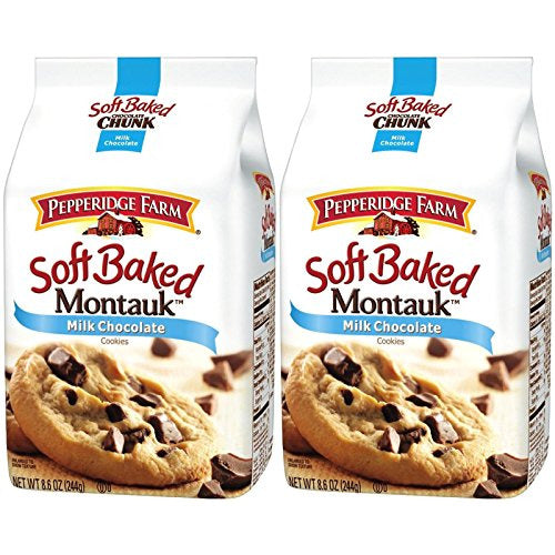 Pepperidge Farm Soft Baked Cookies, Montauk Milk Chocolate Chip, 8.6 Ounce (2 Bags)