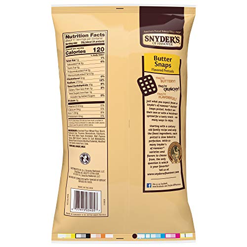 Snyder's of Hanover, Butter Snaps Pretzels, 12 Ounce (3 Bags)