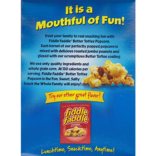 Fiddle Faddle Butter Toffee Popcorn with Peanuts (Six Boxes)