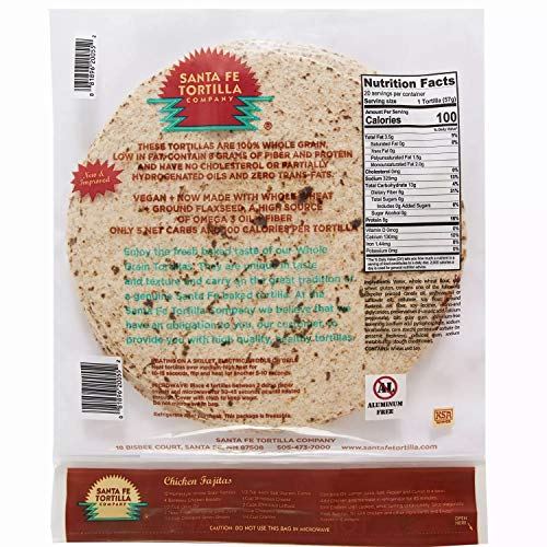 Santa Fe Tortilla Company Homestyle Whole Grain & Flax Tortilla Wraps 20 ct. A1