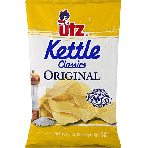 Utz Kettle Classics Original Crunchy Potato Chips 8 oz. Bag
