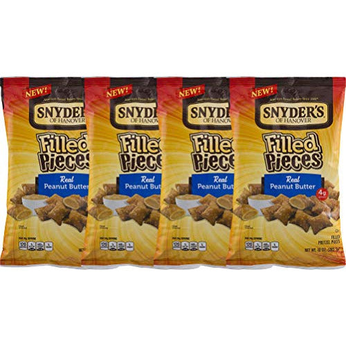 Snyder's of Hanover Flavored Pretzel Pieces, Four Limited Edition Flavors- 10 oz. Bags (Peanut Butter Filled, 4 Bags)