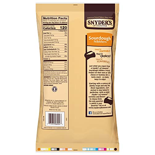 Snyders of Hanover Sourdough Nibbler Pretzels, 16 Ounce Multi-Pack - 3 Count