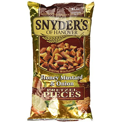 Snyder's of Hanover, Honey Mustard & Onion Pretzel Pieces, 12oz Bag (Pack of 3)