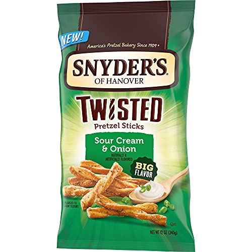 Snyder's Sour Cream & Onion Twisted Pretzels 12oz (Bag of 2)