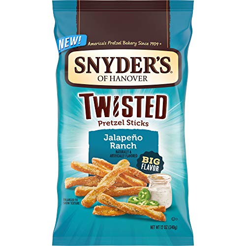 Snyder's Jalapeno Ranch Twisted Pretzels 12oz (Pack of 4)