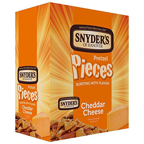 Snyder's of Hanover Pretzel Pieces, Cheddar Cheese, 2.25 oz Tubes (Pack of 9)