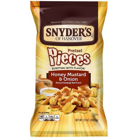 PACK OF 10 - Snyder's of Hanover Pretzel Pieces, Honey Mustard & Onion, 12 Oz